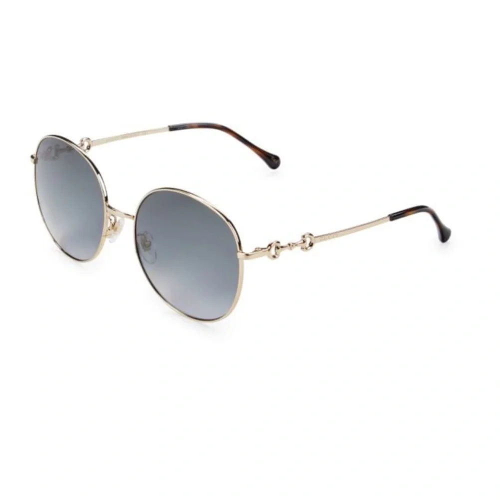 Gucci 59mm gold oval Horsebit gradient sunglasses